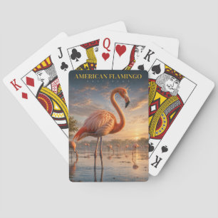 American Flamingo Coastal Lagoon ANIMALS Poker Cards