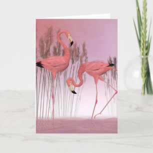 American Flamingo Folded Thank You Card