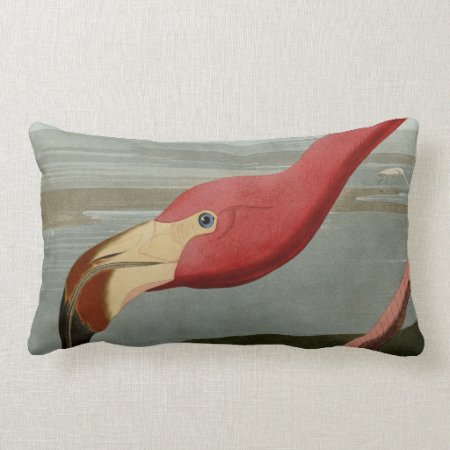 American Flamingo Lumbar Pillow