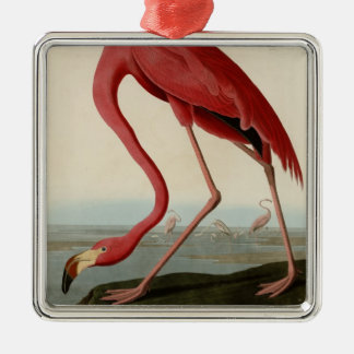 American Flamingo Metal Ornament
