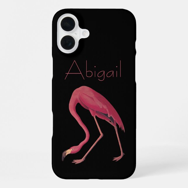 American Flamingo Vintage Audubon Birds of America iPhone Case (Back)
