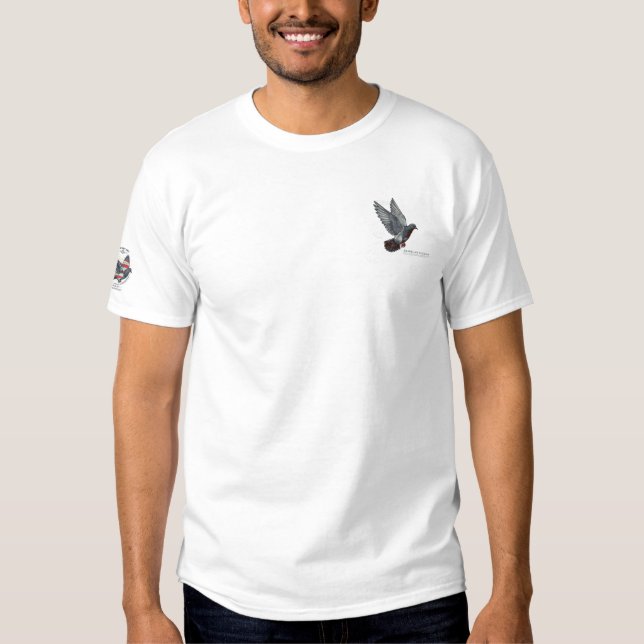 American Flying Pigeon Embroidered T-Shirt (Front)