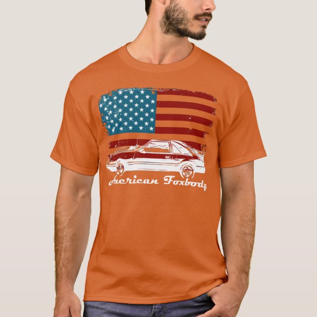 American Fobody Muscle Car 50L Car Enthusiast Fl g T-Shirt (Front)