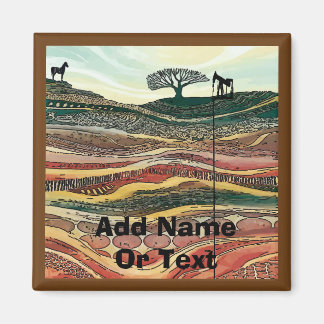 American Folk Style Oil Rige Magnet