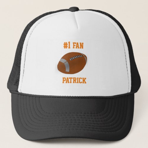 American Football 1 Sports Fan with Name Trucker Hat