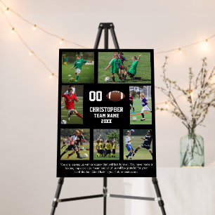 American Football 7 Photo Collage Team Name Foam Board