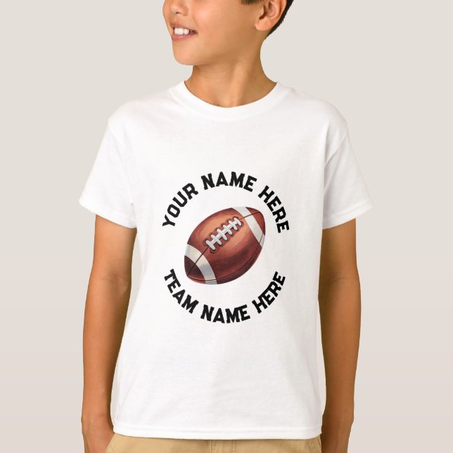 American Football Add Your Name Personalized T-Shirt (Front)