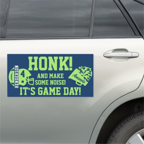 American Football and Cheerleader Game Day Car Magnet