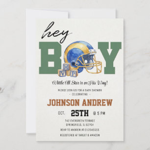 American football Baby Shower Invitation