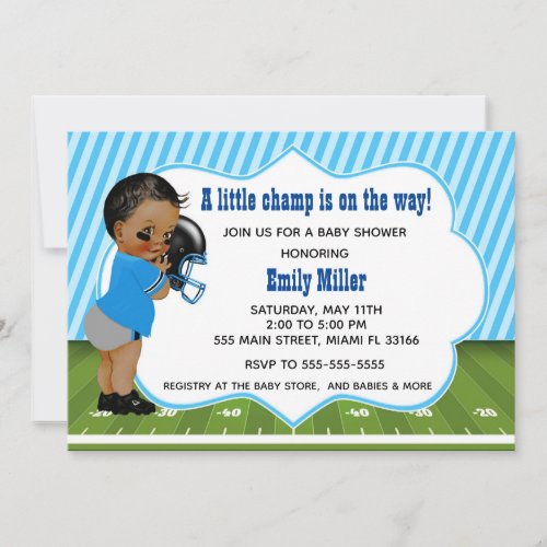 American football baby shower party invitation