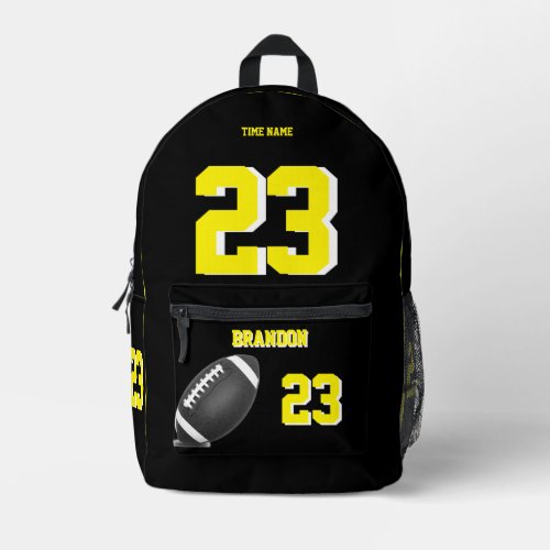 American Football ball backpack black            