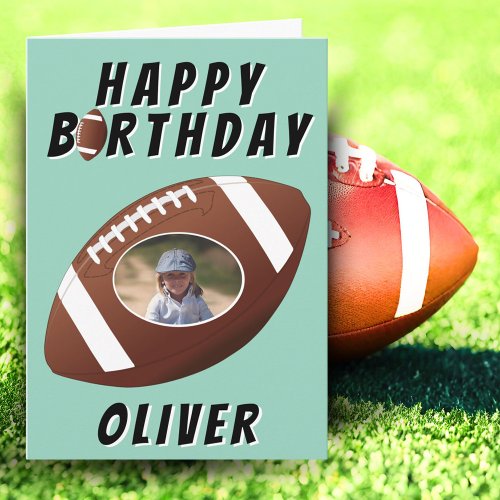American Football Ball Birthday Boy Photo