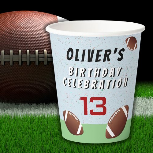 American Football Ball Birthday Party  Paper Cups