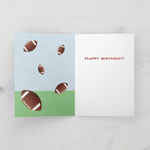 American Football Ball Happy Birthday Card | Zazzle