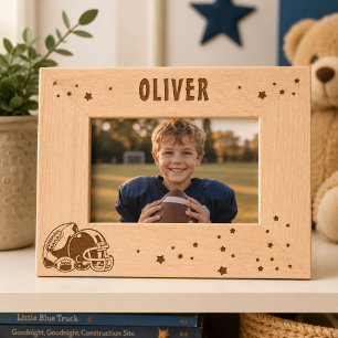 American Football Ball Helmet Photo Engraved Frames
