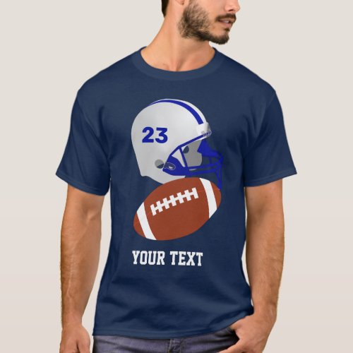 American Football Ball  Helmet  T_Shirt