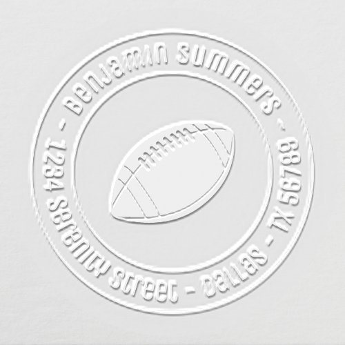 American Football Ball Round Address Embosser