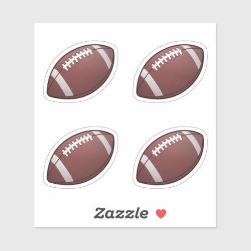 American Football Ball Set of 4 Sticker