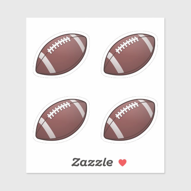American Football Ball Set of 4 Sticker (Sheet)