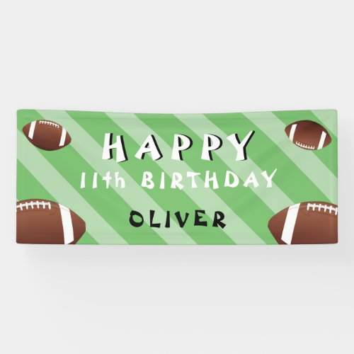 American Football Ball Sports Birthday Party Banner