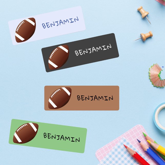 American Football Ball Sports Name Kids' Labels (Creator Uploaded)