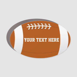 American Football Ball Sports Team Name Monogram Car Magnet