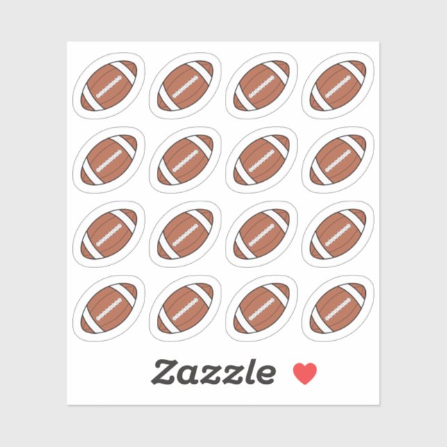 American Football Balls Game Day Reminder Planner Sticker (Sheet)