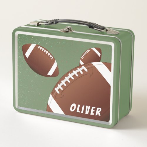 American Football Balls Sports Boy Metal Lunch Box