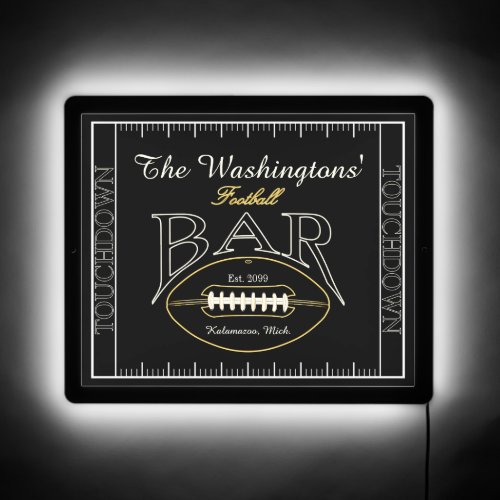 American Football Bar LED Sign for Man Cave