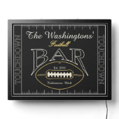 American Football Bar LED Sign for Man Cave (Lights Off)