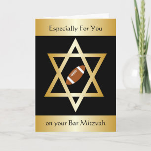 American Football Bar Mitzvah Card