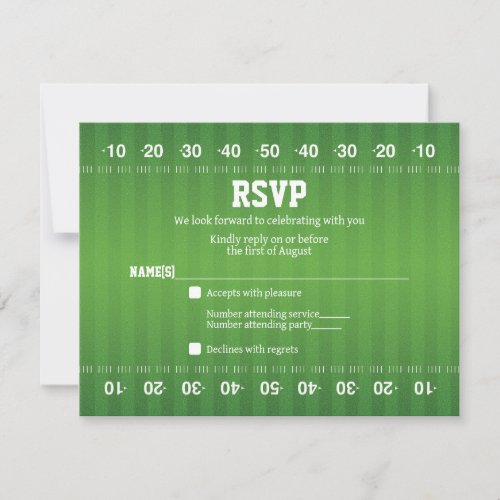 American Football Bar Mitzvah RSVP Card