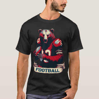 American Football Bear Vintage T-Shirt