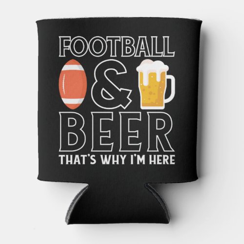 American Football  Beer Lover Funny Can Cooler