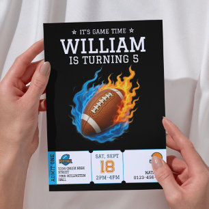 American Football Birthday Athlete Birthday Invitation