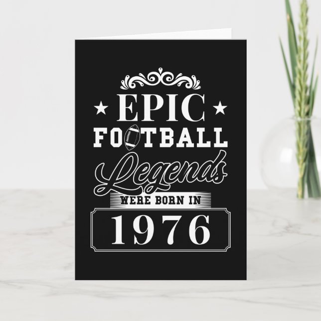 American Football Birthday Born In 1976 Card (Front)