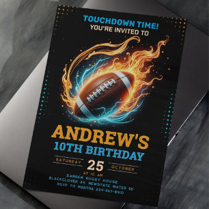 American Football Birthday Party Invitation