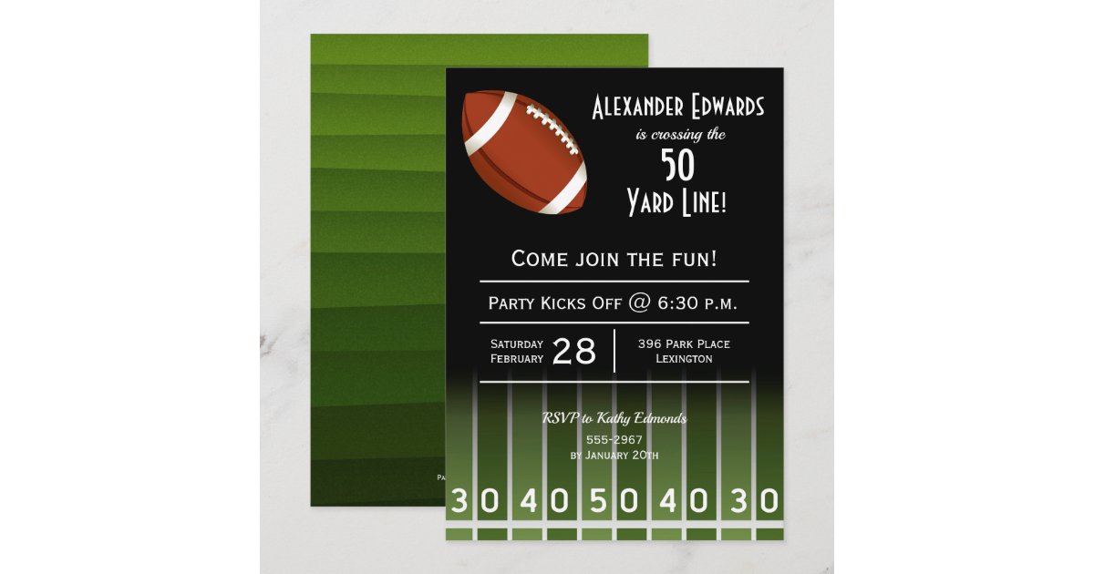 American Football Birthday Party Invitations | Zazzle.com