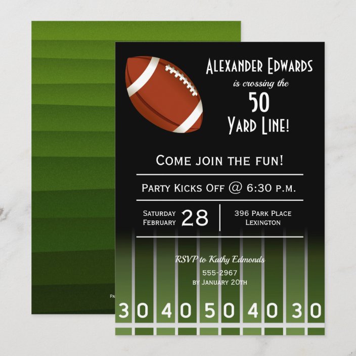 American Football Birthday Party Invitations | Zazzle.com