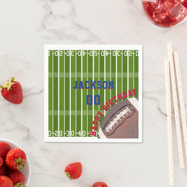 American Football Birthday Party Napkins (Insitu)