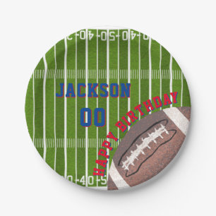 American Football Birthday Party Paper Plates