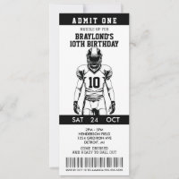 American Football Birthday Ticket 