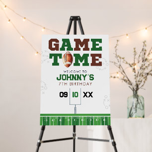 American Football Birthday Welcome Sign