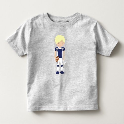 American Football Blond Hair Cute Boy Rugby  Toddler T_shirt