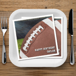 American Football Boys Happy Birthday Party Napkins