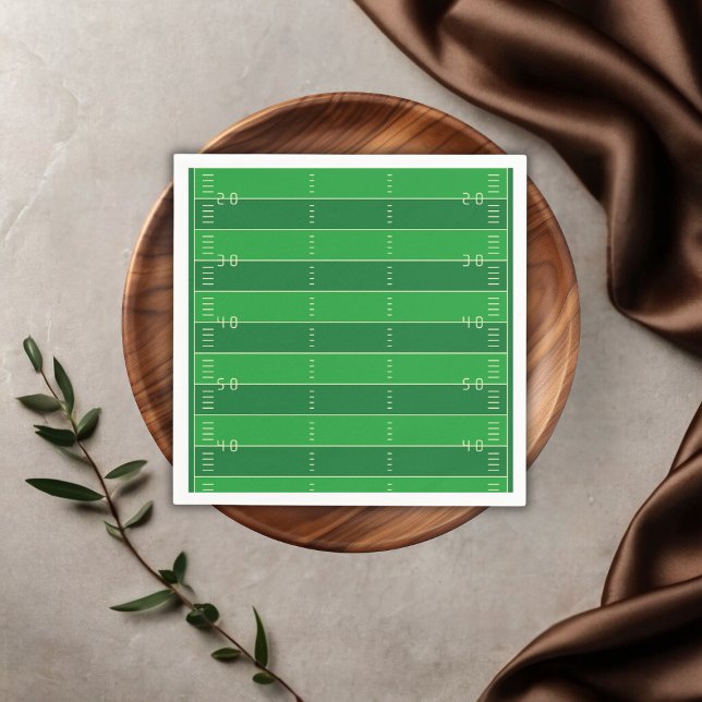 American Football Brown & Green Color Baby Shower Napkins (Creator Uploaded)