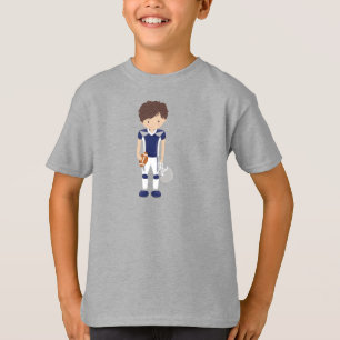 American Football, Brown Hair, Cute Boy, Rugby T-Shirt
