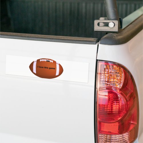 American football bumper sticker