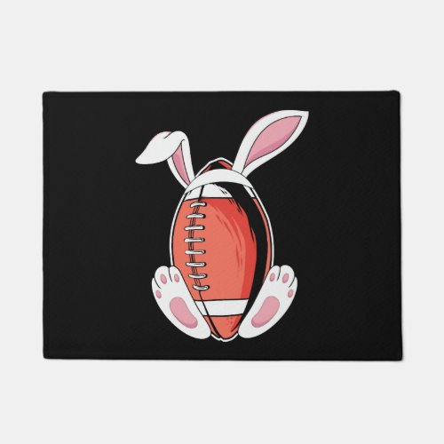 American Football Bunny Ears Easter Sport Doormat