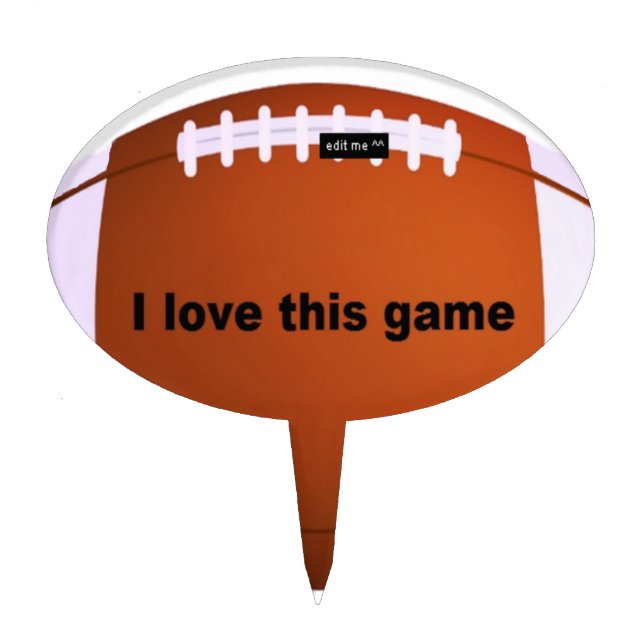 American football cake topper (Front)